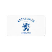 EDINBURGH Scotland Etiket (Voorkant)