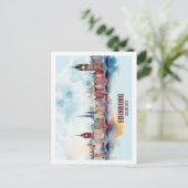 Edinburgh Scotland Famous Travel Place Waterverf Briefkaart (Staand voorkant)