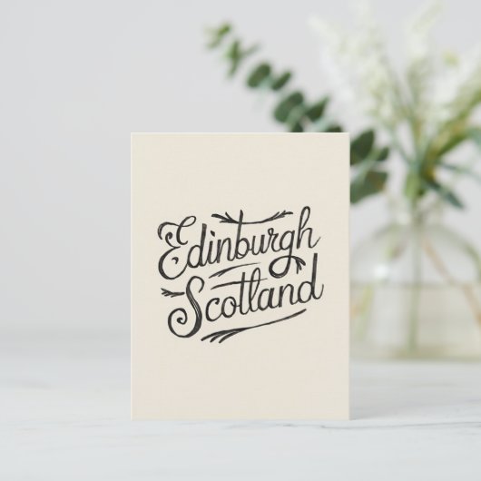 Edinburgh Scotland Hand getekend Briefkaart (Staand voorkant)