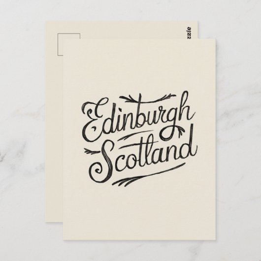 Edinburgh Scotland Hand getekend Briefkaart (Voorkant / Achterkant)