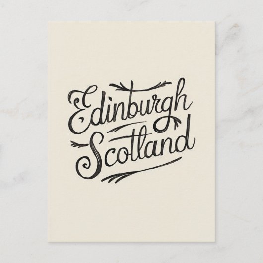 Edinburgh Scotland Hand getekend Briefkaart (Voorkant)