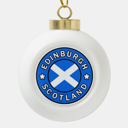 Edinburgh Scotland Keramische Bal Ornament (Voorkant)