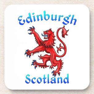 Edinburgh Scotland Lion Rampant Scottish Flag Bier Onderzetter