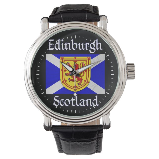 Edinburgh Scotland Lion Rampant Scottish Flag Horloge (Voorkant)