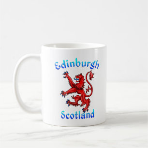 Edinburgh Scotland Lion Rampant Scottish Flag Koffiemok