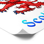 Edinburgh Scotland Lion Rampant Scottish Flag Poster (Hoek)