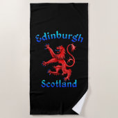 Edinburgh Scotland Lion Rampant Scottish Flag Strandlaken (Voorkant)
