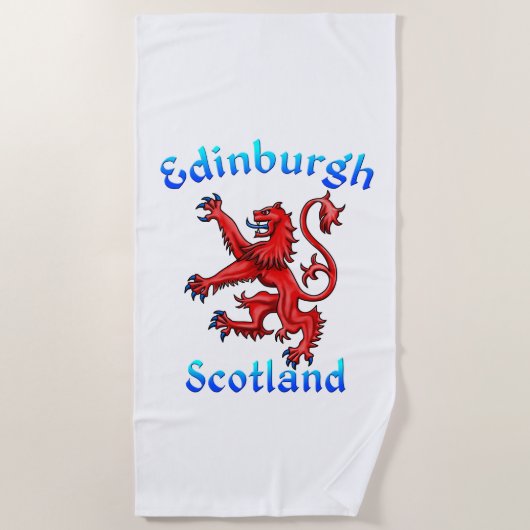 Edinburgh Scotland Lion Rampant Scottish Flag Strandlaken (Voorkant)