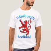 Edinburgh Scotland Lion Rampant Scottish Flag T-shirt (Voorkant)