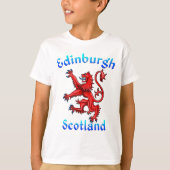 Edinburgh Scotland Lion Rampant Scottish Flag T-shirt (Voorkant)