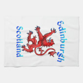 Edinburgh Scotland Lion Rampant Scottish Flag Theedoek (Horizontaal)