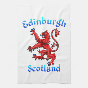 Edinburgh Scotland Lion Rampant Scottish Flag Theedoek