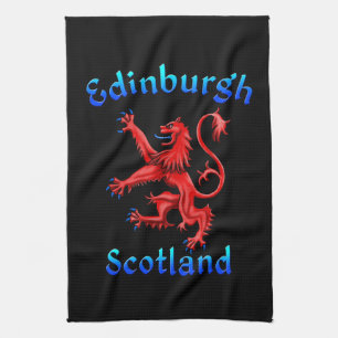 Edinburgh Scotland Lion Rampant Scottish Flag Theedoek