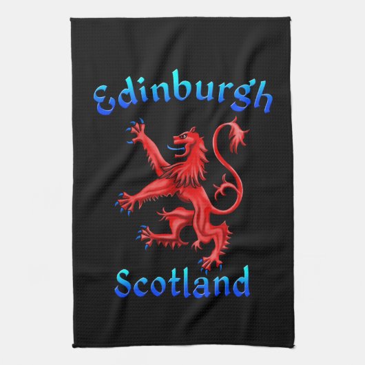 Edinburgh Scotland Lion Rampant Scottish Flag Theedoek (Verticaal)