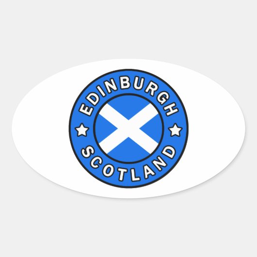 Edinburgh Scotland Ovale Sticker (Voorkant)