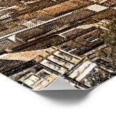  Edinburgh Scotland Panorama Uitzicht Poster (Hoek)