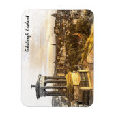 Edinburgh Scotland Panorama Uitzicht Vintage Trave Magneet (Verticaal)