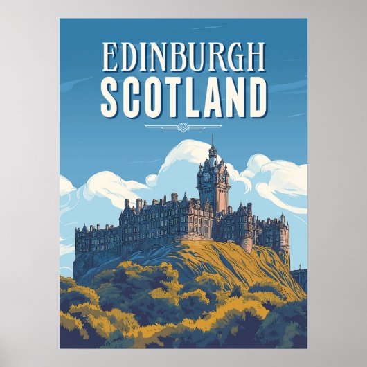  Edinburgh Scotland Reizen Poster (Voorkant)