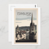 Edinburgh Scotland Retro Vintage geïnspireerd Briefkaart (Voorkant / Achterkant)