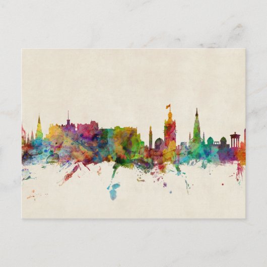 Edinburgh Scotland Skyline Briefkaart (Voorkant)