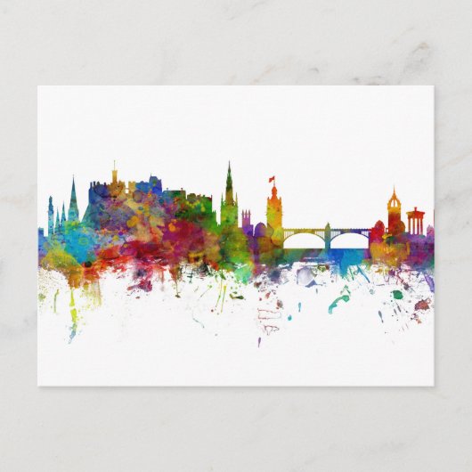 Edinburgh Scotland Skyline Briefkaart (Voorkant)