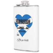 Edinburgh Scotland Skyline Heart - Sinds [Jaar] Heupfles (Links)