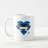 Edinburgh Scotland Skyline Heart - Sinds [Jaar] Koffiemok (Links)