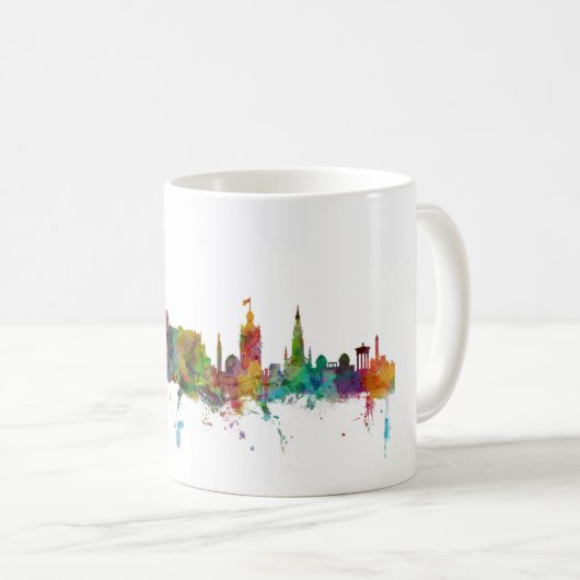 Edinburgh Scotland Skyline Koffiemok (Voorkant rechts)