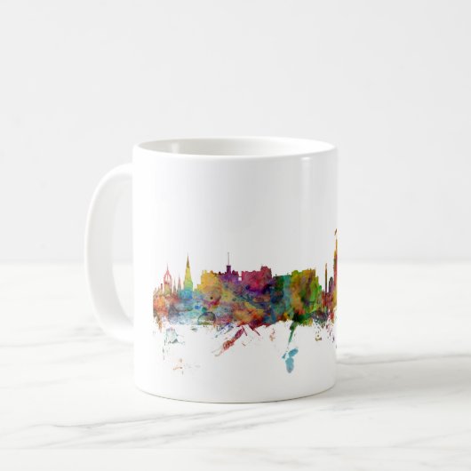 Edinburgh Scotland Skyline Koffiemok (Voorkant links)