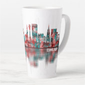 Edinburgh Scotland Skyline Latte Mok (Rechterhoek)