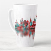 Edinburgh Scotland Skyline Latte Mok (Linkerhoek)