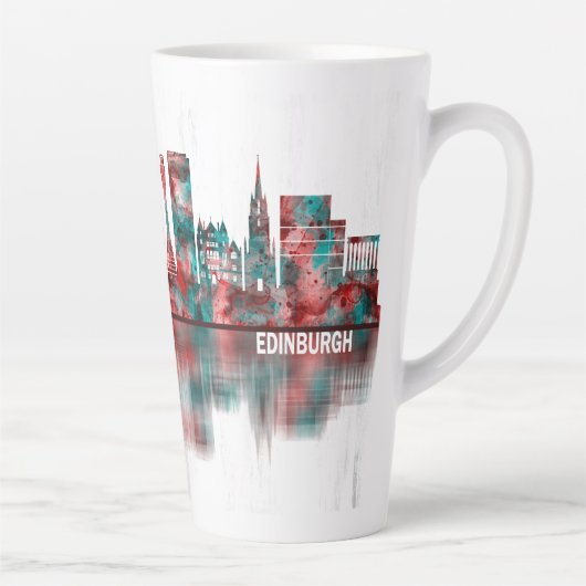 Edinburgh Scotland Skyline Latte Mok (Rechts)