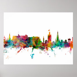 Edinburgh Scotland Skyline Poster