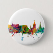Edinburgh Scotland Skyline Ronde Button 5,7 Cm (Voorkant)