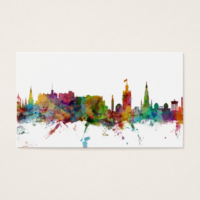 Edinburgh Scotland Skyline Visitekaartjes (Voorkant)
