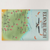 Edinburgh Scotland  style map poster print Legpuzzel (Horizontaal)