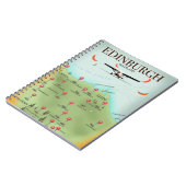Edinburgh Scotland style map poster print Notitieboek (Linkerzijde)