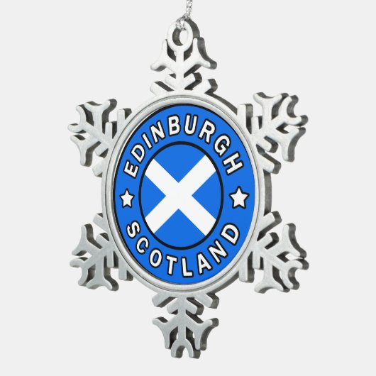 Edinburgh Scotland Tin Sneeuwvlok Ornament (Rechts)