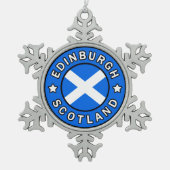 Edinburgh Scotland Tin Sneeuwvlok Ornament (Voorkant)