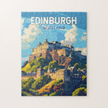 Edinburgh Scotland Travel Art Vintage Legpuzzel<br><div class="desc">Edinburgh retro vector reisontwerp. Edinburgh is de compacte,  heuvelachtige hoofdstad van Schotland. Het heeft een middeleeuwse oude stad en een elegante Georgische nieuwe stad met tuinen en neoklassieke gebouwen.</div>