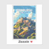 Edinburgh Scotland Travel Art Vintage Sticker (Vel)