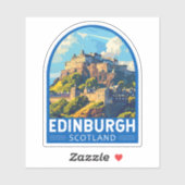 Edinburgh Scotland Travel Art Vintage Sticker (Vel)