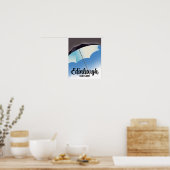 Edinburgh Scotland Umbrella reisposter Poster (Keuken)