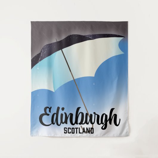 Edinburgh Scotland Umbrella reisposter Wandkleed (Voorkant)