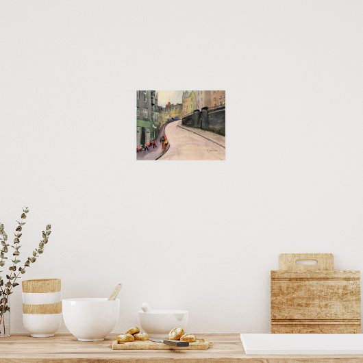 EDINBURGH, SCOTLAND-WATERVERF POSTER (Keuken)