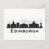 Edinburgh Scotland | Zwarte en witte veldlijn Briefkaart (Voorkant)