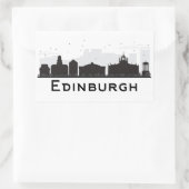 Edinburgh Scotland | Zwarte en witte veldlijn Rechthoekige Sticker (Tas)