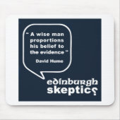 Edinburgh Skeptics - Hume Quote Muismat (Voorkant)