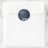 Edinburgh Skeptics - Hume Quote Ronde Sticker (Tas)