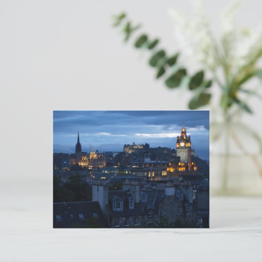 Edinburgh Skyline Briefkaart (Staand voorkant)